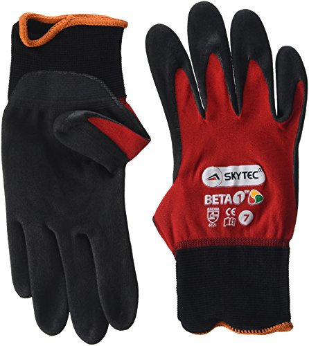 Skytec SKY501 Beta 1 Red Nitrile Foam Palm Glove 7/Small