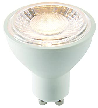 Saxby 7W Dimmable Energy Saving Warm White 3000K 550 Lumens 60 Degree Beam GU10 SMD LED Lamp