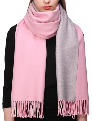 RIIQIICHY Echarpe Rose Femme Hiver Chaud Chale Grosse Echarpes Femme Grande Pashmina Cadeau Femme Anniversaire Noel