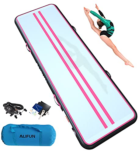 Tapis de Gymnastique Gonflable, Tapis d'entrainement, Pistes d'acrobatie 2 m/3 m/4 m/6 m,Gymnastics Tumble Track Mat, Piste de Gymnastique Tapis Gym pour l'entraînement/l'eau/la danse/avec pompe à air
