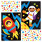 Baker Ross AW910 Mosaik-Kits mit Sonnensystem, Kunst und Handwerk für Kinder (4 Stück), Papier