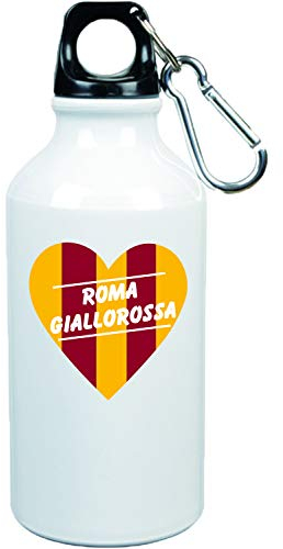 Tipolitografia Ghisleri Borraccia Cuore Diviso Roma giallorossa