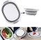 Mantraraj 2 in 1 Collapsible Vegetable Fruit Strainers Wash Basin Bucket Basket, Chopping Cutting Board Ice Bucket Sink Bowl Folding Drain Tub