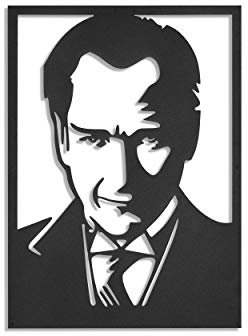 THF Turkish Home - Mustafa Kemal Atatürk Metall Wanddeko - 50cm x 70cm - Türkische Türkei Wandbild