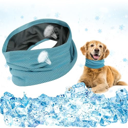 Ourdort Kühlhalsband für Hunde, Hundehalsband Kühlend, Kühlende Bandana Hund, Sommer, Größe S