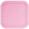 Unique Party- Assiettes en Carton Carrées Écologiques-18 cm-Couleur Rose Pastel-Paquet de 16, 30880EU, Light Pink