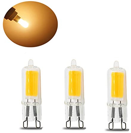 ShuoHui 3X G9 LED Lampen 2W G9 LED Leuchtmittel COB Birne Warmweiß 3000K 230LM Ersatz 20W Halogenlampen 80Ra Full Glas Körper Energiespar 360°Abstrahlwinkel AC 220-240V