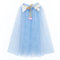 PHOGARY Kinder Prinzessin Umhang - Bunt Cape Mit Tüll Und Glitzer Pailletten für Halloween, Karneval, Party Kostüm - Cosplay Outfit für Mädchen (Hellblau, M)
