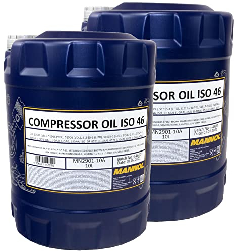 Kompressoröl Kompressor Öl MANNOL ISO 46 2 X 10 Liter