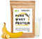 BIO WHEY Protein-Pulver Banane ohne Chemie [Regional aus Deutschland] - Hochwertige Bio Eiweiß-Shakes » 100% NATÜRLICH « 600g Bio Eiweiß-Pulver aus Premium Molkenprotein-Pulver ohne Soja