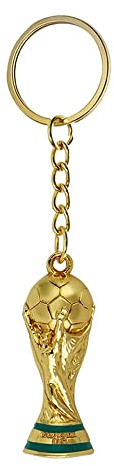 Porte-Clés Football Trophée Coupe du Monde 5 Pieces Keychain de Crochets Pendentif Football Porte-Clés Football Fan Souvenir Cadeaux pour Hommes Femme Garçons Filles