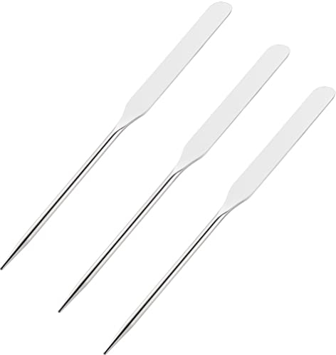 FOMIYES 3 Stücke Edelstahl Kosmetik Make-Up Spachtel Rührstab Werkzeug Kosmetik Mixer Lange Metall Spachtel Depotting Mischwerkzeug Silber