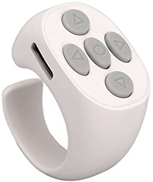 Tik Tok Bluetooth-Fernbedienung Page Turner, Tiktok Wireless Scroll Remote, Wiederaufladbar, Ring-Design Tiktok Bluetooth-Fernbedienung Remote Photograph Page Turner(Weiß)