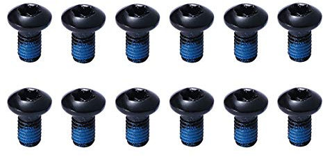 Teyssor Viti Disco Freno MTB, Set di 12 PCS Viti Colorati M5 x 10MM Freno Rotore Viti in Acciaio, Viti Freni a Disco per Bicicleta