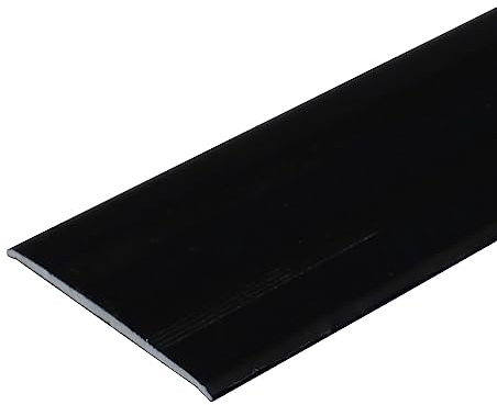 A08 35mm Anodised Aluminium Flat Self Adhesive Door Threshold Strip - Black, 2.7m