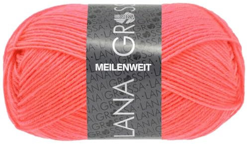 LANA GROSSA Meilenweit 50g | Sockenklassiker, waschmaschinenfest | Handstrickgarn aus 80% Schurwolle & 20% Polyamid | 50g Wolle zum Stricken & Häkeln | 210m Garn FB1411