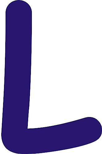 Kleckerliese Buchstaben Aufkleber 20 cm Einzel – seidenmatte Alphabet Sticker A–Z für Kinderzimmer, Wand, Tür, Möbel & Auto – selbstklebend & konturgeschnitten – L – Farbe Dunkelblau