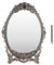 TOPINCN Retro-Desktop-Make-up-Spiegel, Vintage-Schminktisch, Ovales Ornament, Kanten, Dekoration, Kosmetikspiegel, Zinklegierungsspiegel, Schönheitsspiegel, Schminktisch,