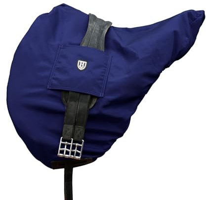 Harrison Howard Premium Sattelbezug für GP/CC, wasserdicht, atmungsaktiv, mit Fleece gefüttert, langlebig, Schutz vor äußeren Schäden, Marineblau