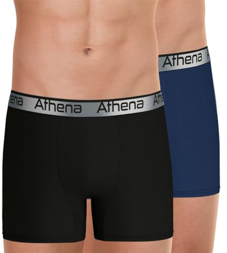 Athena Herren Adjust Unterwäsche, Noir/BLEU, XL