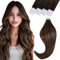 Vivien Ombre Echthaar Tape Extensions Balayage Tape Haar Erweiterungen Echthaar Balayage Braun Haar 20 Stücke 50g 40cm