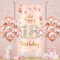Rumia 18.Geburtstagsdeko Frauen Roségold Gold Banner Luftballons 18.Geburtstag Dekoration 18.Frauen Mädchen 18th Birthday Geburtstags Türbanner Hintergrund 18.Ballon Jubiläum Geburtstag Party Deko
