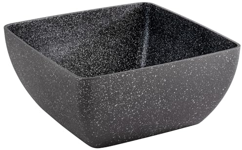 APS 30504 Schale FROSTFIRE, Aluminium, Antihaftbeschichtung, 25 x 25 cm, Höhe 12 cm, 3,8 Liter, schwarz-silber