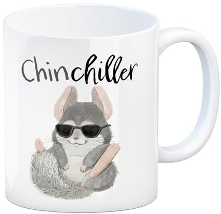 Chinchilla Kaffeebecher mit Spruch Chinchiller Relax Chillen Tasse Coole Pause entspannen gemütlich