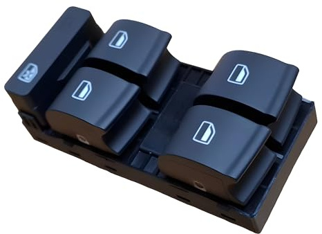 4-fach Elektrischer Fensterheber Schalter Knopf Schwarz 10-PIN kompatibel mit A4 B6 B7 2000-2008