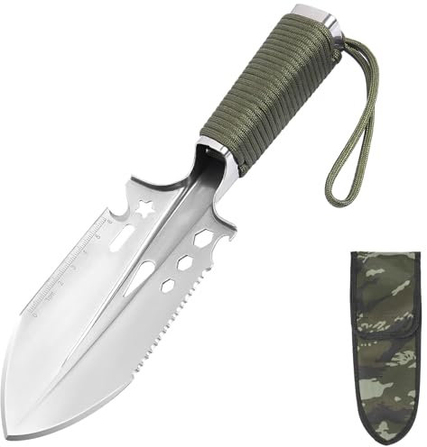 Nutmanel Pala da Campeggio, 8 in 1, Mini Pala da Giardino, Sopravvivenza Pala da Campeggio, Pala Militare, Portatile, per piantare, spiaggia, escursionismo, all'aperto, pesca, emergenza auto