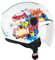 CGM Casco open face young, 261G MINI COMICS Blu Bianco, YM (49-50cm)
