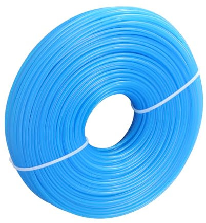 Mähfaden Trimmerfaden, 1,6 mm x 100 m Rund Rasentrimmer Faden Nylonfaden, Ersatzfaden Rasenmäher Schnur für Park Garden Yard Rasen Gras und Unkraut (Blau)
