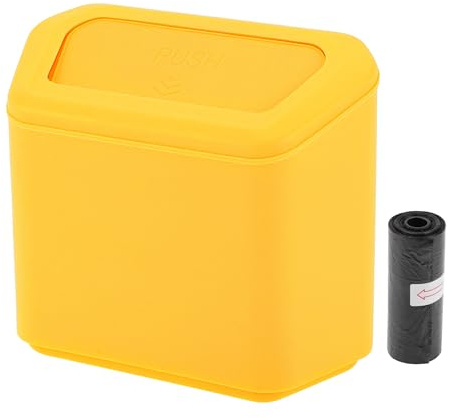 INFINAUTO Car Trash Can Car Door 6.3 Length 2.8 Width 5.5 Height Yellow | Auto Trash Bin, Plastic, Hanging