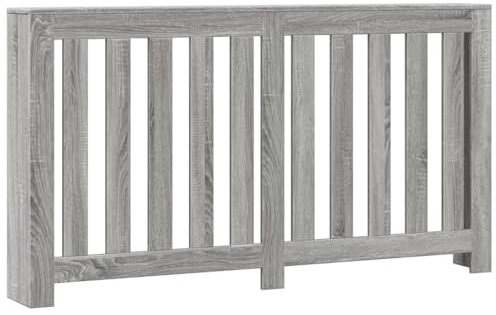 vidaXL Heizkörperverkleidung, Heizungsverkleidung Modernes Latten-Design, Heizkörperabdeckung für Wohnzimmer, Heizungsabdeckung, Grau Sonoma 149x20x82cm Holzwerkstoff