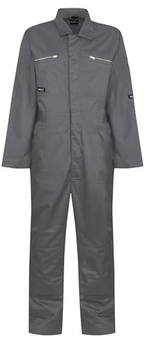 Mens Zip Fasten Durable Workwear Coveralls All-in-One Boiler Suit Overall Dungarees Work Utility Uniform for Garage Carpenter Garden Mechanic