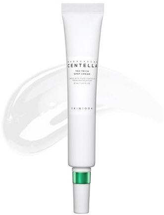 SKIN1004 Madagascar Centella Tea-Trica Spot Cream - Spot Treatment with 15% Tea Cotton Water and 1% TECA - Soothing Cream for Acne Prone Oily and Sensitive Skin 20 ml