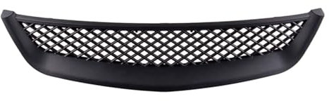 AYYDXRK [Replacement] Rejilla de Malla for capó Delantero de Motor, Color Negro Brillante, for Honda, Civic, JDM Type R 2001-2003 2DR/4DR, EM