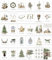 SILARLAIT Weihnachtskarten Set mit unterschiedlichen Motiven auf Englisch, 32 Stück Weihnachtspostkarten, Merry Christmas Card, A6, 350 g/m², Postkarten Set für Weihnachten (Christmas)