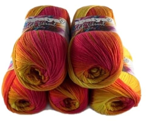 Rainbow Papatya Batik Vibrant Double Knitting 100g Ball (5, 12V)