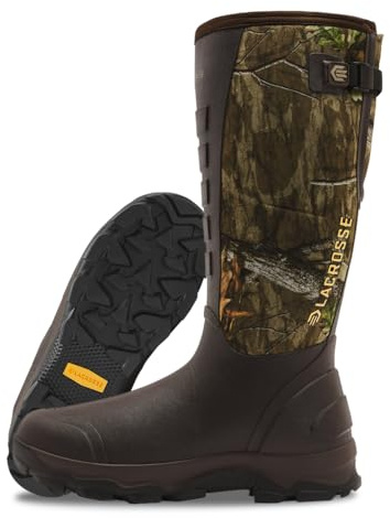 LaCrosse Alpha Lite II CW Hunting Boots - Waterproof Mud Boots with Neoprene Gusset - Durable Lightweight Rubber Hunting Footwear - Insulated All-Day Comfort - Mossy Oak Country Roots - 9