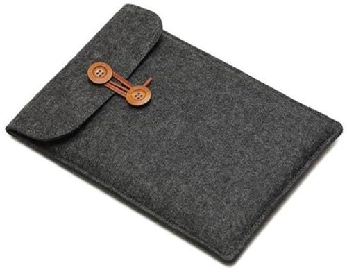 15.3 15.4 16 Felt Laptop Bag Protective Lightweight Slim Carrying Envelope Sleeve Case, Compatible with Apple MacBook Air Pro, Asus Dell Microsoft Notebook Chromebook Ultrabook (Dark Grey, 15.6)