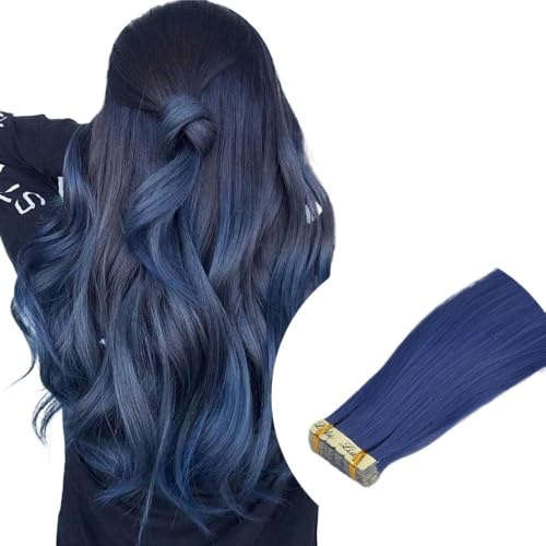 Extensions,Tape Extensions 10 Stück/Packung Klebeband in Haarverlängerungen, unsichtbares selbstklebendes synthetisches farbiges Klebeband in Haarverlängerung, rosa, lila, blau, buntes Haar(PU-Purplis