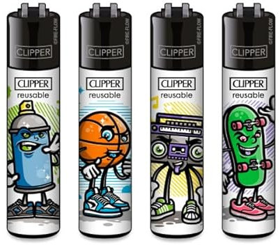 Clipper Feuerzeuge Urban Characters (4er Set), Neue Motive 2025