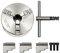 Mandrino tornio da 125 mm, mandrino a tre punte, tornio con chiave, 3000 giri/min, funzione autocentrante, 3 mangimi per tensionamento, fresatura, foratura girevole
