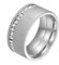 AMDXD 10MM Eheringe und Verlobungsring, Matte Breit Eheringe Frauen Damen mit Zirkonia, Edelstahl Herren Ring, Silber, Gr.60 (19.1)