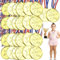 Behogan 50 Stücke Gewinner Medaillen, Kunststoff Medaillen Gold Kinder, Goldmedaille für Kinder, Kinder Sieger Medallien, Medaillen Kinder für Sportstag, Kindergeburtstag Party, Mini-Olympiade