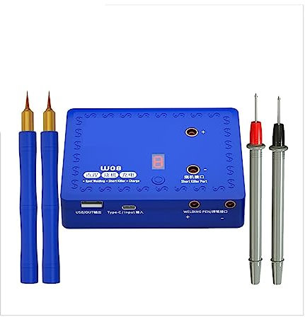 Lötstation, Weilding-Maschine 3 in 1, präziser Mini-Schweißstift for Telefonbatterie, Kurzschlussdetektor, elektrisches Schweißwerkzeug(W08 And 11 14Fixture)