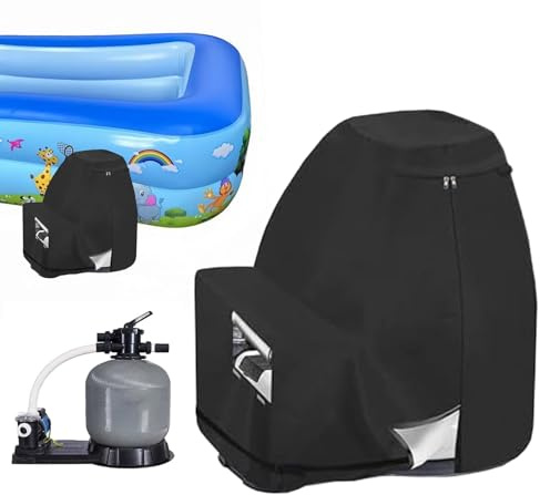 Nybhyjka Sandfilter-Pumpenabdeckung, wasserdicht, für den Garten, Sonnenschutz, atmungsaktiv, Bodengehäuse für Schwimmbad, Teich, Schuppen, Außeneinheiten