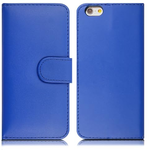 Case Compatible with iPhone SE 2016 (Not for 2020/2022) / 5S / 5, Premium Folio Flip Wallet Leather Phone Cover for Apple iPhone SE 2016 / 5S / 5 (Blue)