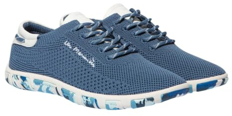 tbs Bootsschuh Jazaria J78D2, Recyceltes Strickgewebe, Blau mit mehrfarbiger Sohle, Fußbett zum Wechseln Blau